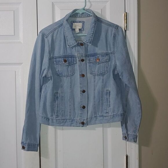 Forever 21 deim jean jacket Sz L - Picture 1 of 4